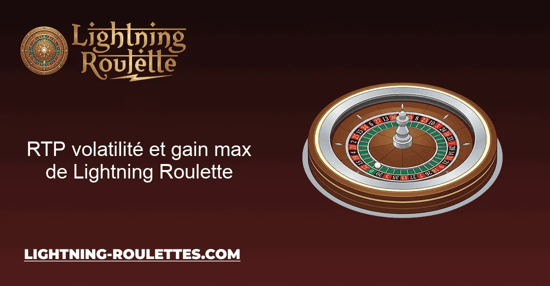 RTP volatilité et gain max de Lightning Roulette